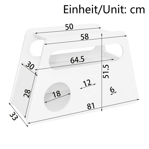 Table D’appoint Blanche, Mobile, Roulettes, Gain De Place Salon/chambre, Mdf/panneaux Particules