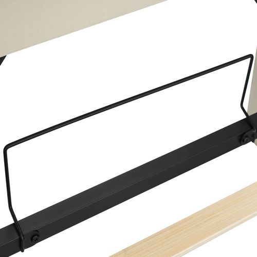 Lit Coffre 90x200cm, Lit Double, LED, Porte, Poche, Ports De Recharge, Rangement Caché, Lin, Gris