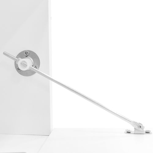 Meuble TV, 181*38*38cm, Meuble De Salon, LED, Portes Abattantes, Étagères En Verre Trempé, Pb, Blanc