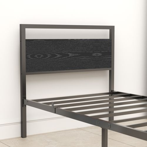 Lit En Métal 90x200 Cm - Lit Simple Moderne Et Solide Pour Chambre Ado