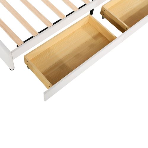 Lit Double 140x200 Cm, 4 Tiroirs, Tête De Lit Réglable En Forme De Fleur, Sommier, Velours Beige