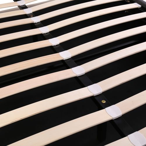 Lit Coffre Double 140x200, Tête De Lit Réglable, Sommier à Lattes, Velours Gris