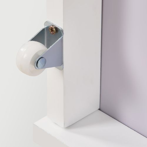 Lit Cabane 90x200 Cm Mi-hauteur Enfant Avec Protection Antichute Et Tiroirs - Blanc