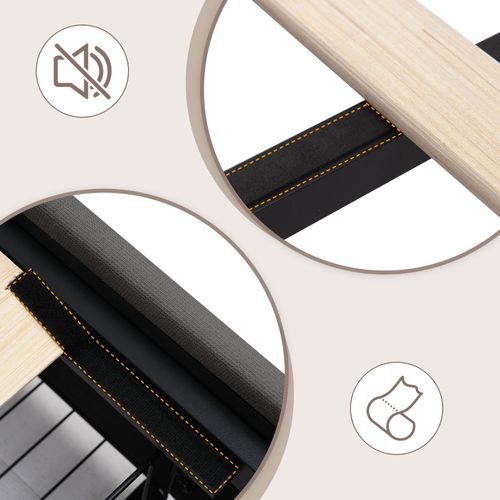 Lit Avec Rangement 90 X 200 Cm - Lit Simple Avec Ports USB Et Tiroirs - Contemporain - Gris