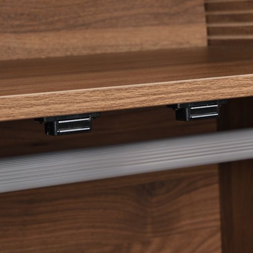 Armoire 79*50*175cm, Armoire Avec Rangement, 1 Étagère, 2 Portes Battantes, 1 Tiroir, Mdf, Brun