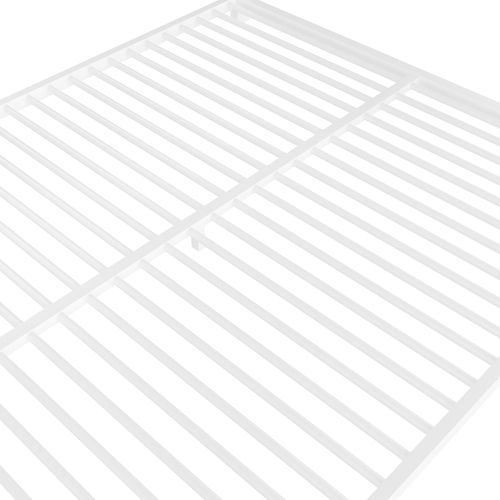 Lit Superposé 90x200 Cm+140x200 Cm Avec Barrière, Escalier, Sommiers, Métal Blanc