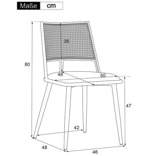 Lot De 6 Chaises En Rotin Avec Coussin Pu,naturel Et Élégant, Structure Métallique Solide