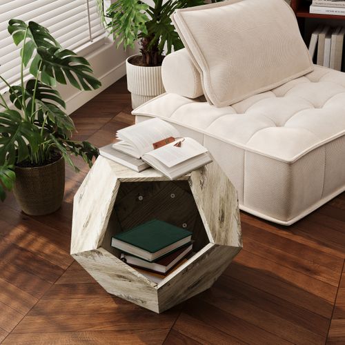 Couchage Chat 66x66x53cm, Moderne, Motif Bois, Niche à Chat Design, Mdf, Couleur Bois