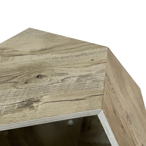 Couchage Chat 66x66x53cm, Moderne, Motif Bois, Niche à Chat Design, Mdf, Couleur Bois