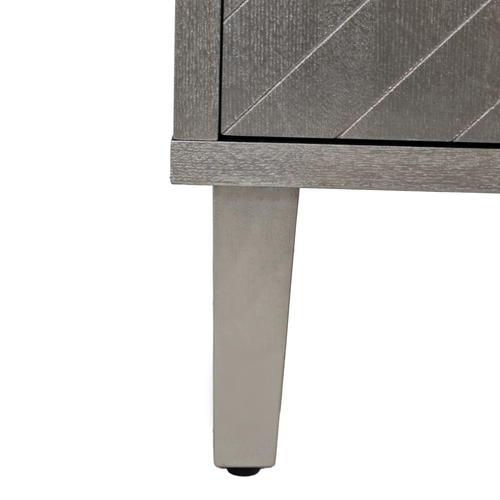 Buffet, Meuble De Rangement 152x40x82,5 Cm Avec 4 Portes, Mdf, Couleur Champagne