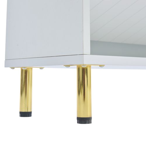 Meuble à Chaussures 80x23x123.5cm, Anti-chute, Étagère, 3 Compartiments à Bascule, Mdf, Blanc