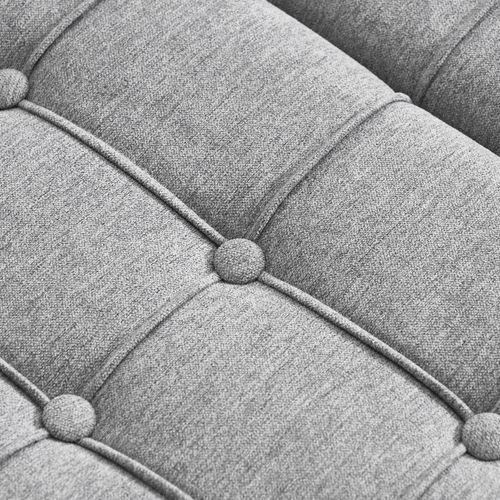 Banc Coffre 75x75x41 Cm, Coussin D'assise S'ouvrant Des 2 Côtés, Tissu En Lin Gris