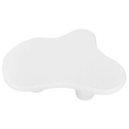 Table Basse Irrégulière 97x67x32cm, Design Nuage, Protection Du Sol, Finition Lisse, En Mdf, Blanc