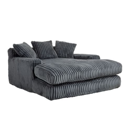 Canapé-lit 1 Place Convertible Avec 3 Coussins, Ergonomique, Mousse Haute Densité, Gris Foncé