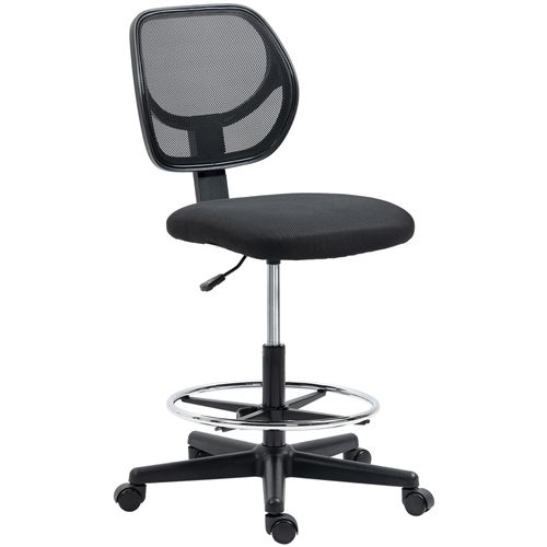 Fauteuil Assis-debout Ergonomique Réglable Avec Repose-pieds Pivotant - Noir