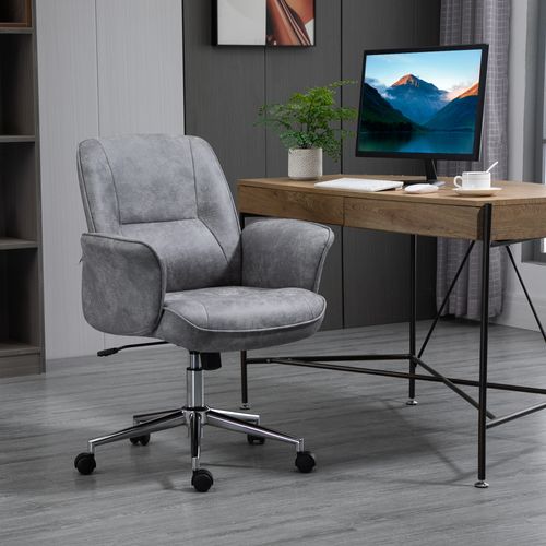 Fauteuil De Bureau Ergonomique XXL, Réglable, Assise Large Confortable, Polyester - Gris