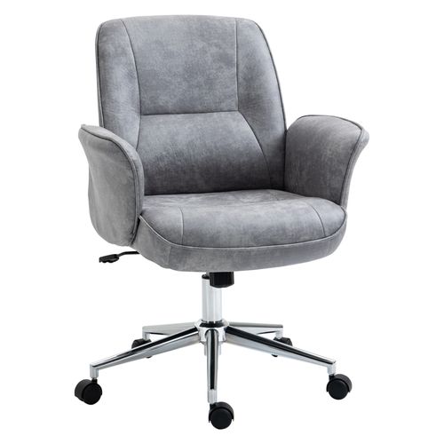 Fauteuil De Bureau Ergonomique XXL, Réglable, Assise Large Confortable, Polyester - Gris