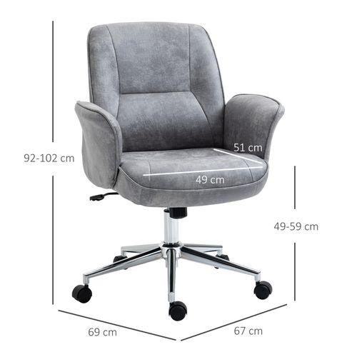 Fauteuil De Bureau Ergonomique XXL, Réglable, Assise Large Confortable, Polyester - Gris