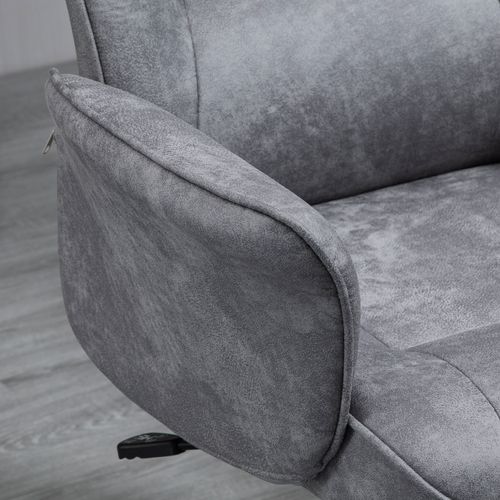 Fauteuil De Bureau Ergonomique XXL, Réglable, Assise Large Confortable, Polyester - Gris
