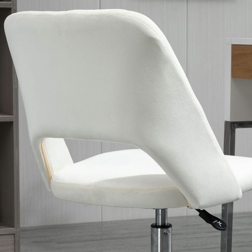 Chaise De Bureau Pivotante Ergonomique, Design Compact Moderne, Polyester - Beige