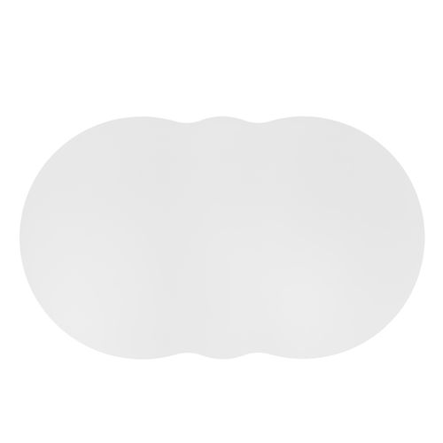 Table Basse Blanche Forme Nuage Avec Grand Tiroir Et Compartiment Ouvert De Rangement