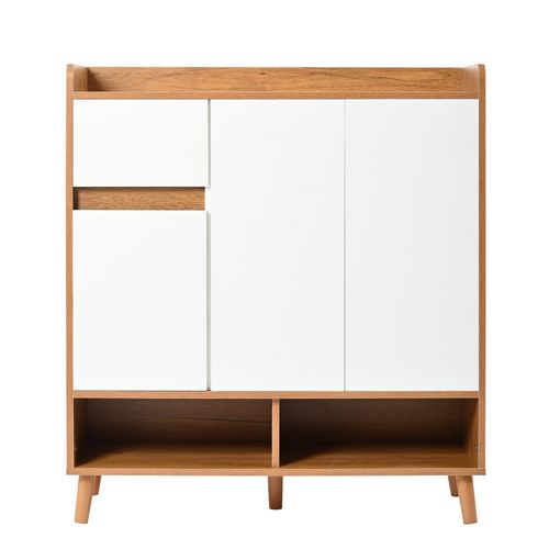 Meuble Chaussures/commode/buffet, Organisateur Réglable Pieds Bois Massif H99×b90×t35 Cm