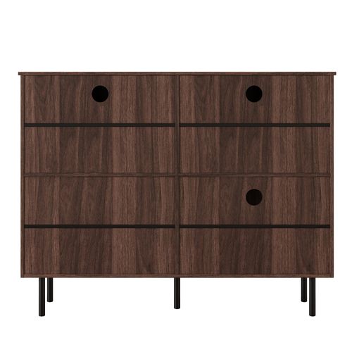 Meuble à Chaussures En Bois Foncé Avec 4 Portes Pliantes Et Espace Pour Chat