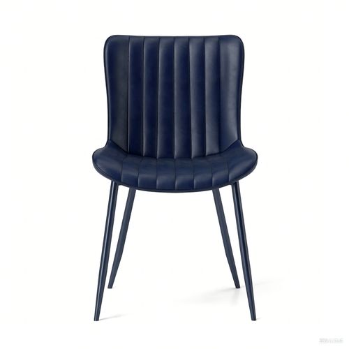Lot De 2 Chaises De Salle à Manger Modernes En Pu Bleu