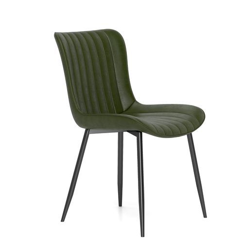 Lot De 4 Chaises De Salle à Manger Modernes En Similicuir Vert