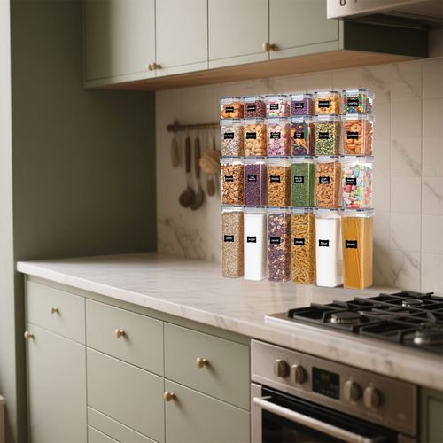 Set De 24 Pièces - Boîtes De Conservation Hermétiques Alimentaires (sans Bpa) - Pour Riz, Pâtes