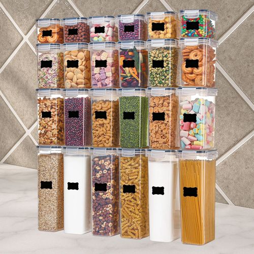 Set De 24 Pièces - Boîtes De Conservation Hermétiques Alimentaires (sans Bpa) - Pour Riz, Pâtes