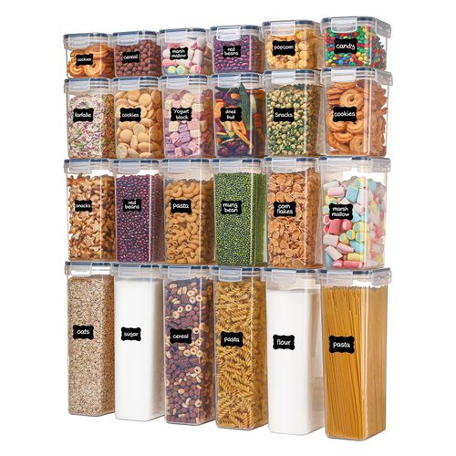 Set De 24 Pièces - Boîtes De Conservation Hermétiques Alimentaires (sans Bpa) - Pour Riz, Pâtes