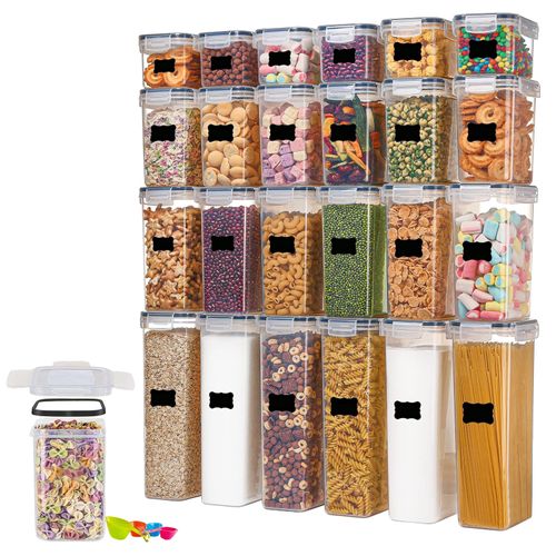 Set De 24 Pièces - Boîtes De Conservation Hermétiques Alimentaires (sans Bpa) - Pour Riz, Pâtes