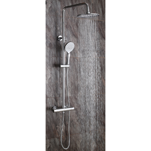 Ensemble De Douche De Salle De Bain, Colonne De Douche Thermostatique, Réglable, Acier Inoxydable