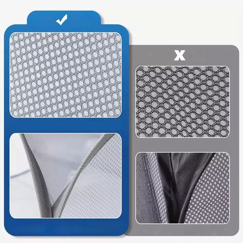 Panier à Linge Pliable Gris - Lot De 2 - Panier à Linge En Maille Alvéolée Respirante