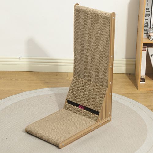 Griffoir Pour Chat En Carton Ondulé En Forme De L, Griffoir Vertical Résistant à L'usure