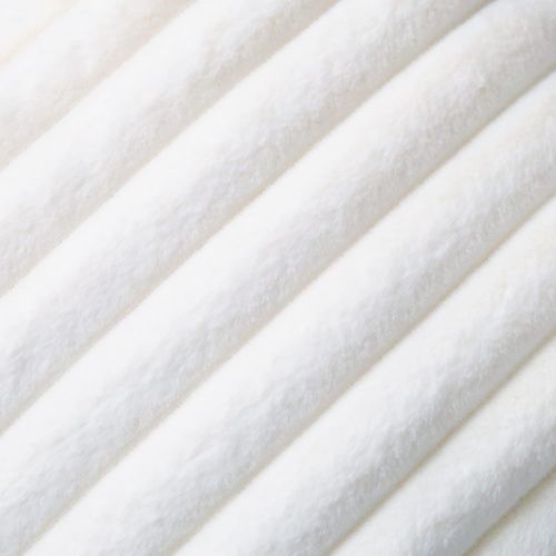 Taie D'oreiller En Velours Blanc Crème 50 X 50 Cm - Lot De 2 - Housse Simple Face