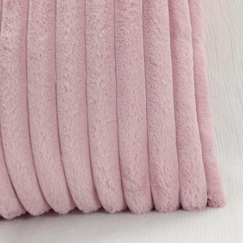 Taie D'oreiller En Velours Rose 30 X 50 Cm - Lot De 2 - Housse Simple Face