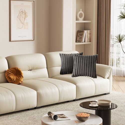 Taie D'oreiller En Velours Gris 45 X 45 Cm - Lot De 2 - Housse Simple Face