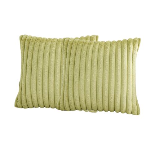 Taie D'oreiller En Velours Vert 45 X 45 Cm - Lot De 2 - Housse Simple Face