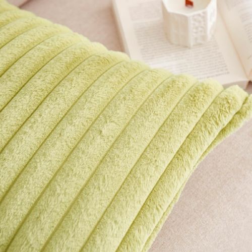 Taie D'oreiller En Velours Vert 45 X 45 Cm - Lot De 2 - Housse Simple Face