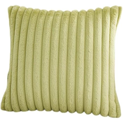 Housses De Coussin 45x45cm, Lot De 2, Fermeture Éclair Dissimulée, Velours Simple Face, Vert