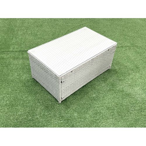 Ensemble De Meubles D'extérieur En Rotin 9 Places Avec 3 Tabourets Gris Clair Mixte