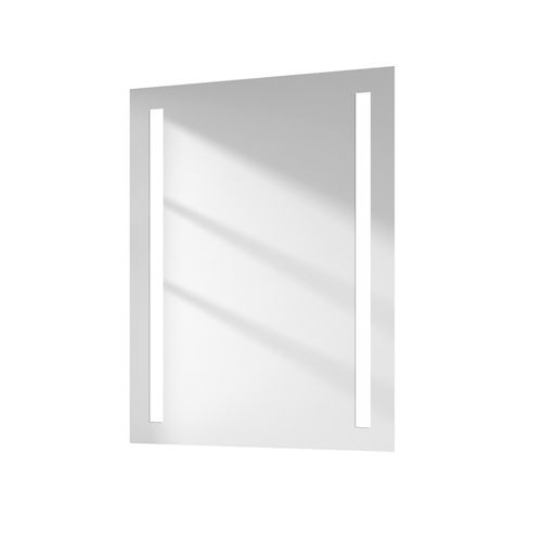 Miroir LED Salle De Bain 60x80cm Anti-buée Froide Chaude Bouton