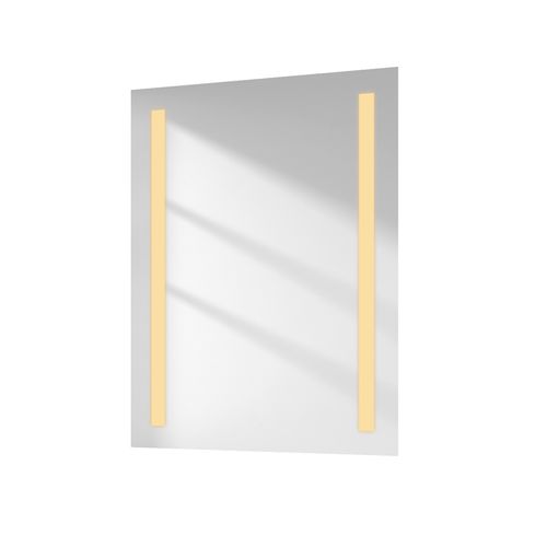 Miroir LED Salle De Bain 60x80cm Anti-buée Froide Chaude Bouton