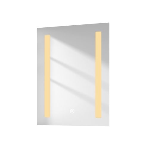 Miroir LED Salle De Bain 45x60cm Anti-buée Tactile Éclairage Blanc Chaud