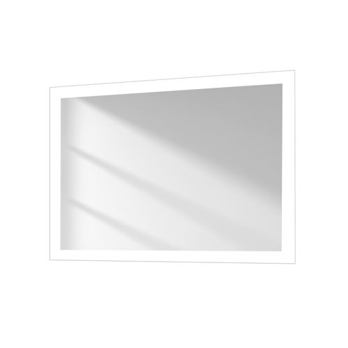 Miroir Lumineux Salle De Bain 50x70cm Anti-buée Double Éclairage Froide Chaude Bouton