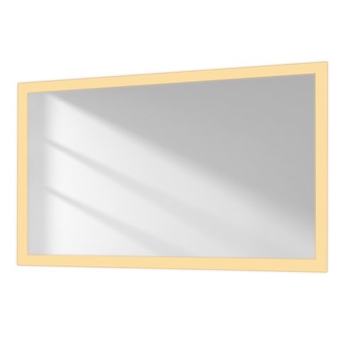 Miroir Lumineux Salle De Bain 60x100cm Anti-buée Double Éclairage Froide Chaude Bouton