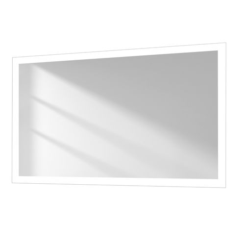 Miroir Lumineux Salle De Bain 60x100cm Anti-buée Double Éclairage Froide Chaude Bouton