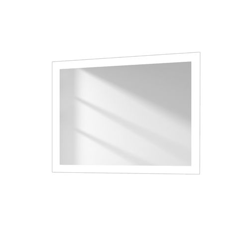 Miroir Lumineux Salle De Bain 45x60cm Anti-buée Double Éclairage Froide Chaude Bouton
